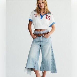 We The Free Jeans Ripple Wide Leg Crop